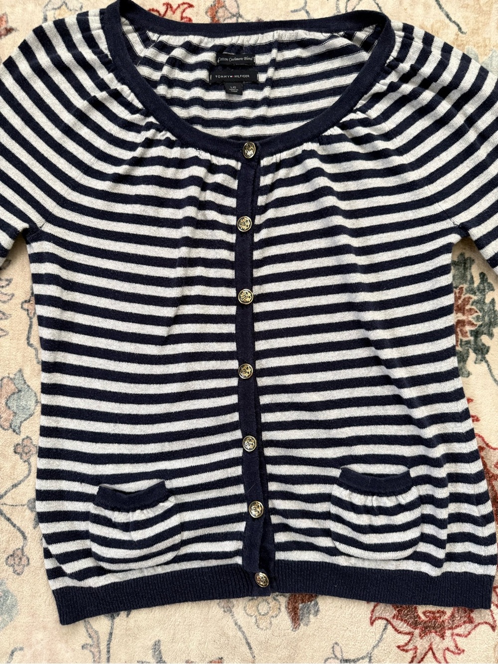 Tommy Hilfiger Cotton-Cashmere Cardigan - Picture 8 of 12